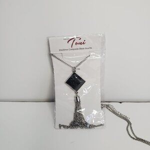 New Toni Black Howlite Marble Necklace 20x20 mm